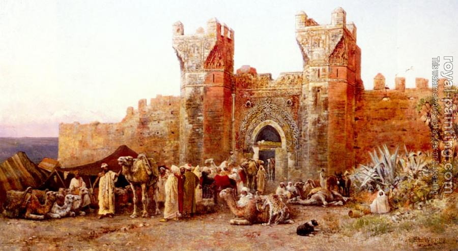 Edwin Lord Weeks : The Departure of a Caravan From The Gate of Shelah Morocco